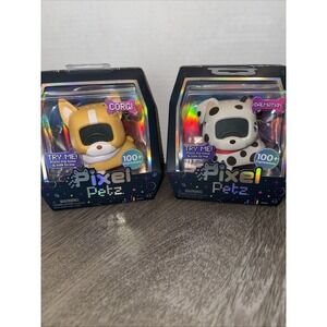 Pair of New Pixel Petz Corgi and Dalmation Electronic Toy Noise & Lights